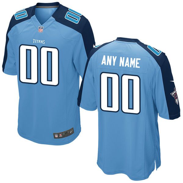 Men Tennessee Titans Nike Light Blue Custom Alternate NFL Jersey